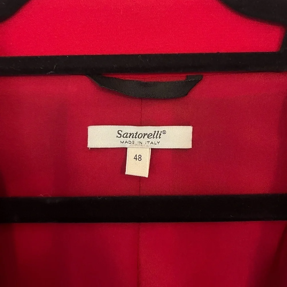 Santorelli Red Blazer Modern Structured Design - Picture 2 of 7